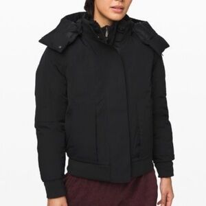 Lululemon Winter Warrior Bomber Black Parka Black Size 4 NEW